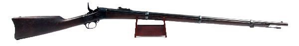 MODEL 1871 ROLLING BLOCK RIFLE 50-70: Model 1871 rolling block rifle 50-70. Remington patent. Tang marked "REMINGTON'S PATENT. PAT. MAY 3D, NOV. 15th,1864, APRIL 17th, 1868, AUG 27th 1867, NOV 7th 1871". Faded mark on stock reads "66th RE