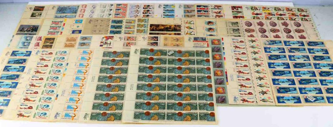 US POSTAGE STAMP SHEET MINT OVER $330 FACE USAEBLE: Lot of U.S. Postage Stamps, complete sheets, 1 cent - 44 cent useable postage, MNH FG. Each sheet has been stored separately in wax paper. Most are consecutive U.S. Scott numbers and previously identi