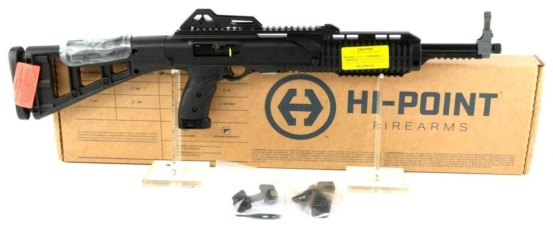 HI POINT 1095TS 10MM CARBINE NEW IN BOX: Hi-Point 1095TS 10MM carbine with magazine new in box. Action is smooth and functions well. Barrel measures 17 1/2 inches long in total and possesses a bright and clear bore. FFL required for transfer