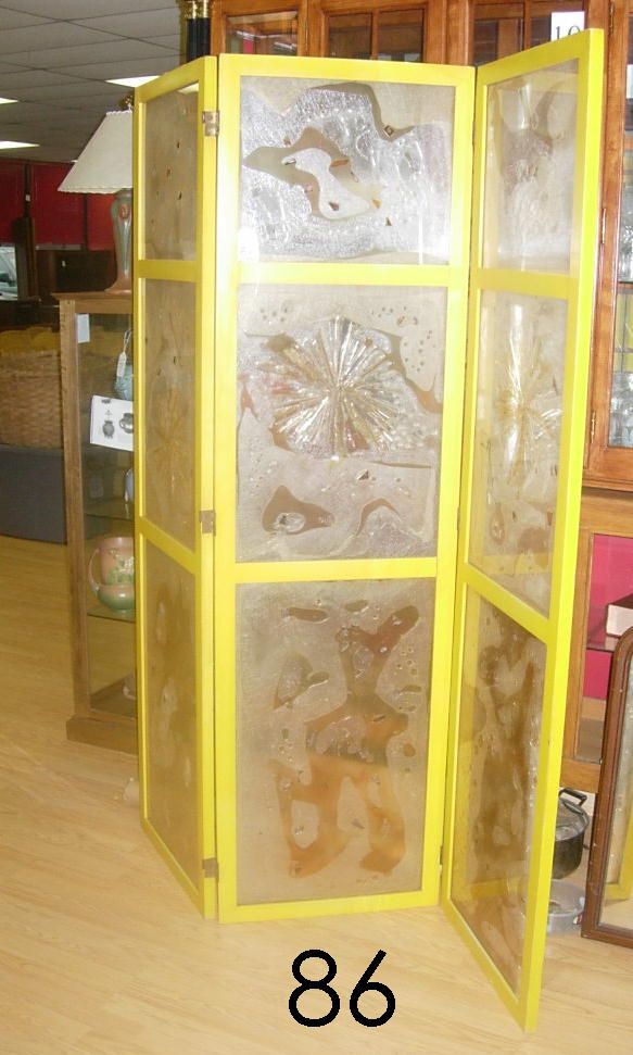 MID CENTURY ART DECO ROOM DIVIDER SCREEN ARTIST