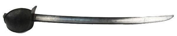 FRENCH MODEL 1833 NAVAL CUTLASS: A 1833 model French Cutlass, without scabbard, 3 armory markings at ricasso and some faint etching on blade of anchors on both sides of blade, re polished throughout.