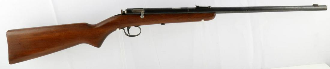 CJ HAMILTON & SON NO. 47 YOUTH BOLT RIFLE .22 S L: 1930's production. Full wood stock, blued steel over other metal (visible line underneath barrel - runs entire length), 16 inch barrel with bright clear bore, maker, model, caliber, and patent dates m