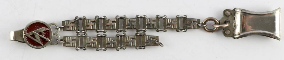 WWII GERMAN THIRD REICH HANGER FOR SS DAGGER: Measures 10 inches in length, marked RZM on reverse. Unauthenticated, sold as is. This lot has a reserve.