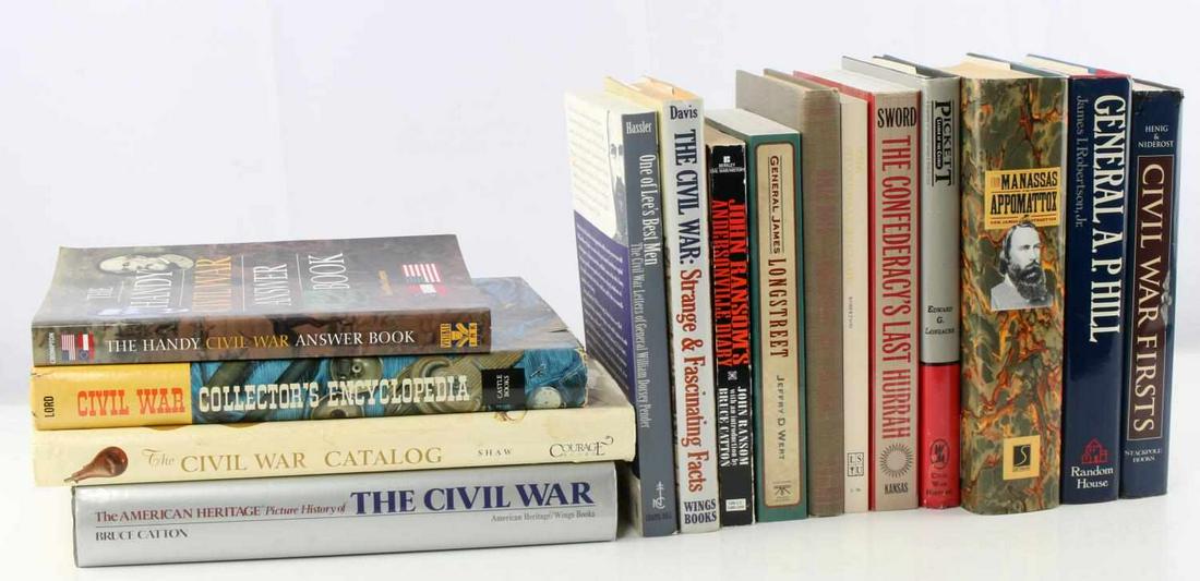 CIVIL WAR CONFEDERATE GENERAL BOOK LOT OF 15: Includes: Civil War Firsts by Gerald S. Henig & Eric Niderost, One of Lee's Best Men - The Civil War Letters of General William Dorsey Pender edited by William Woods Hassler, The Handy Civil War Answe