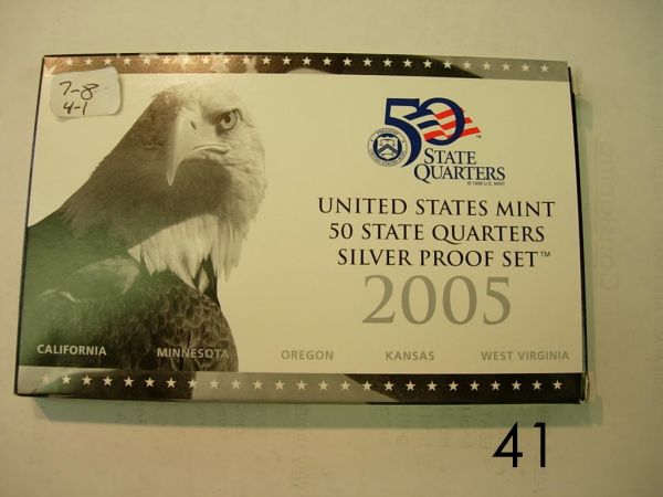 2005 50 STATE QUARTER SILVER PROOF SET: 2005 50 STATE QUARTER SILVER PROOF SET