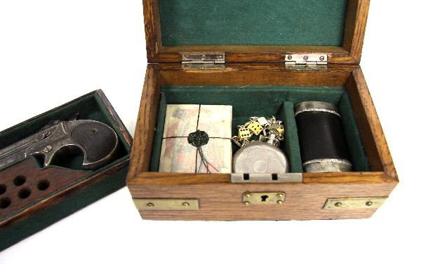 19TH CENTURY GAMBLER'S KIT WITH REMINGTON PISTOL - 3