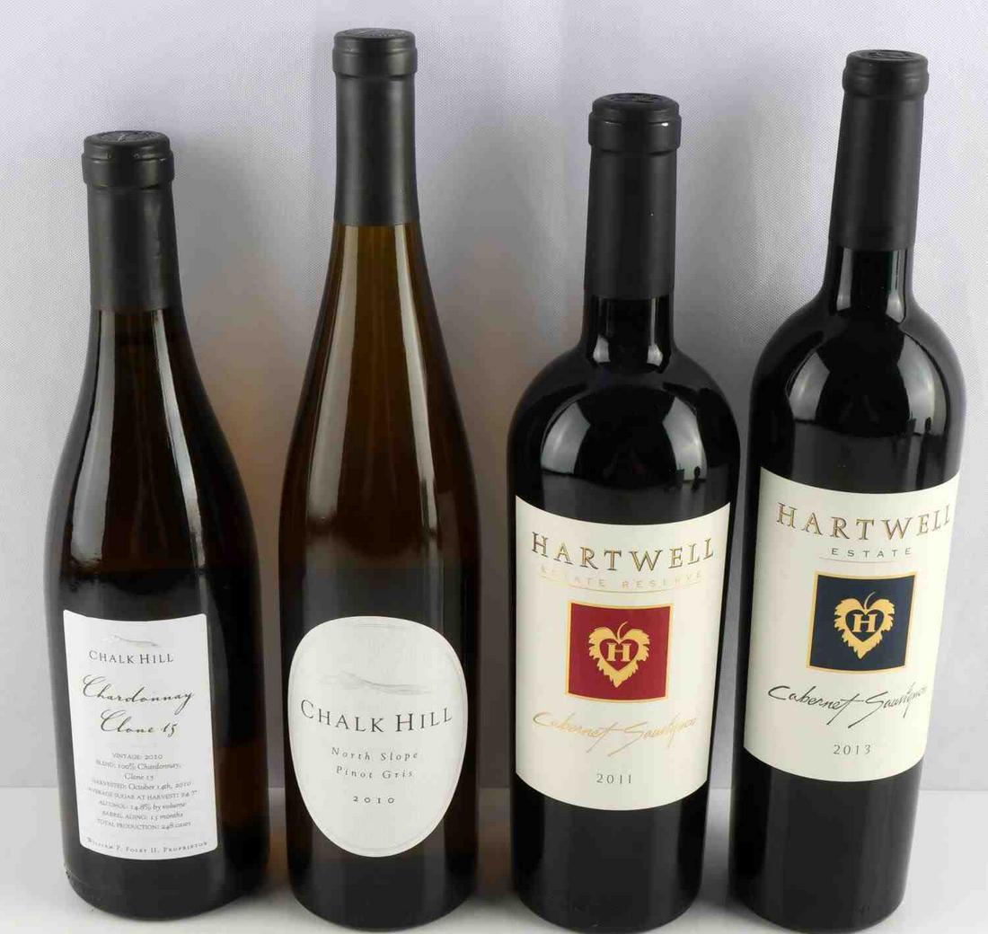 HARTWELL ESTATE CABERNETS & TWO CALIFORNIA WHITES: 2013 Hartwell Vineyards Estate Reserve Cabernet Sauvignon. Stags Leap District, USA. Red - Bold and Structured. High neck ullage. 2011 Hartwell Vineyards Estate Reserve Cabernet Sauvignon, Stags Leap 