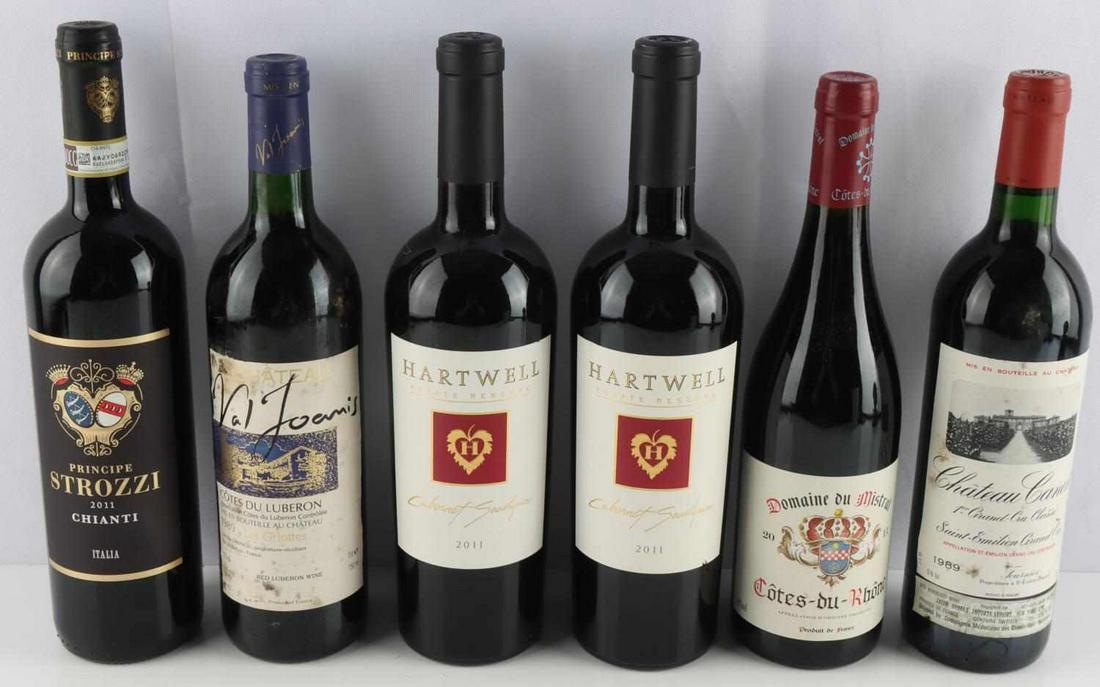 TWO 1989 FRENCH REDS FOUR 2011 FRENCH & NAPA REDS: 1989 Chateau Canon 1er Grand Cru Clasee Saint-Emilion Grand Cru. Red - Savory and Classic, Saint-Emilion Grand Cru, France. Into neck ullage. 1989 Chateau Val Joanis Luberon Reserve Les Griottes. Red 