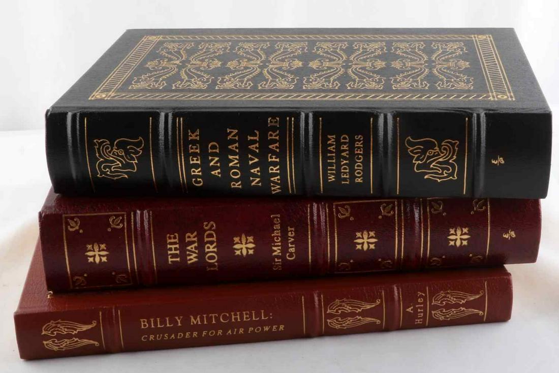3 EASTON PRESS COLLECT ED. MILITARY HISTORY BOOKS: (1/3) Easton Press Collector's Edition of Billy Mitchell: Crusader For Air Power by Alfred F. Hurley, USAF. Leather bound, 1992 copyright. Desc: Revered by many Americans as a martyr for his cause, Br