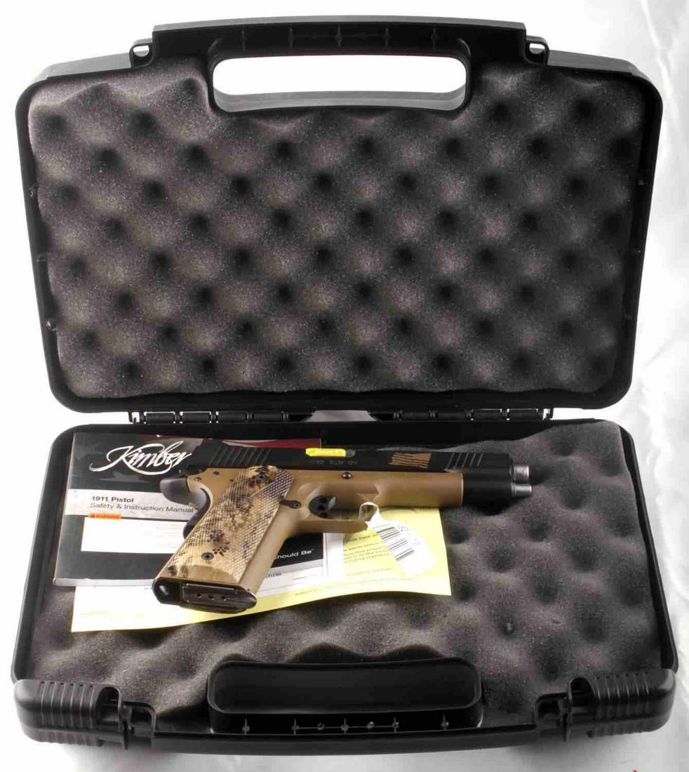 KIMBER SPECIAL EDITION BOOT CAMPAIGN .45ACP PISTOL: Kimber Special Edition "Boot Campaign" .45 ACP handgun, new in hard case. Comes with one magazine and owner's manual. FFL required for transfer. No international shipping. Serial #: K829622