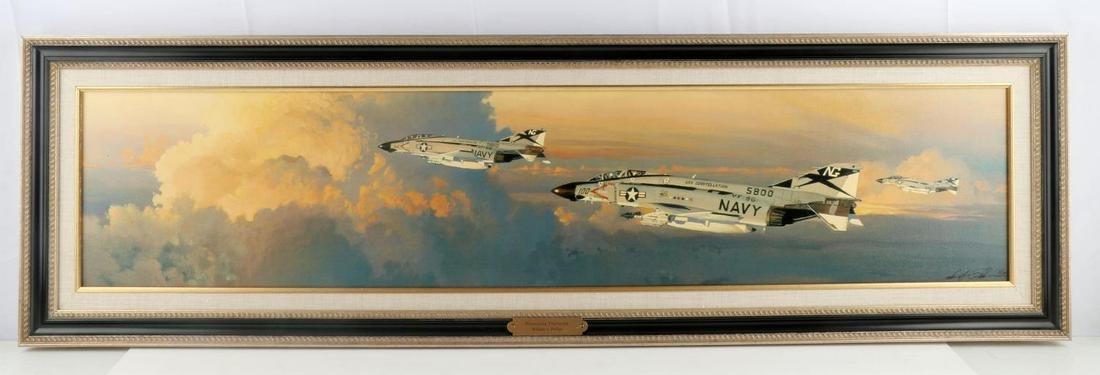 PHANTOM THUNDER WILLIAM S PHILLIPS 8/75 LIMITED: William S. Phillips born in California in 1945 was a member of the Air Force Art Program. An Air Force veteran serving tours of duty including an assignment at Tan Son Nhut, Vietnam. He is well known 