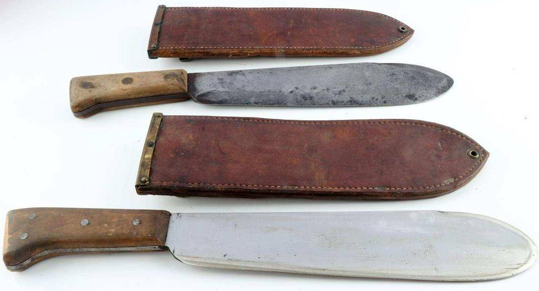 2 WWII USMC MARINE BOLO KNIFE LOT 45 BOYT: With scabbard, very good original condition.