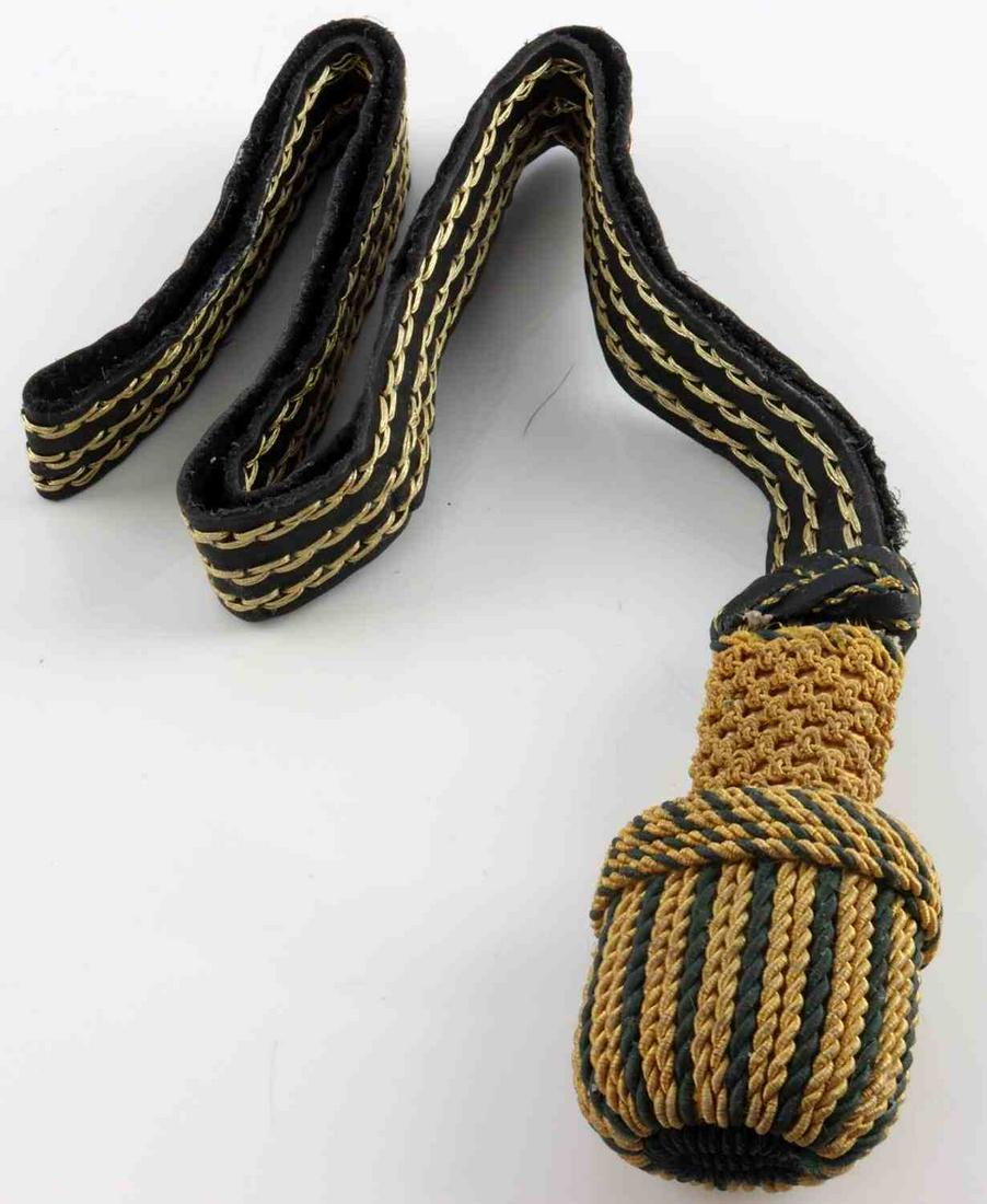 WWII GERMAN THIRD REICH PRISON OFFICIAL PORTEPEE: Prison official sword knot portepee. Undamaged. Measures 17 inches. Very good condition. This lot has a reserve.