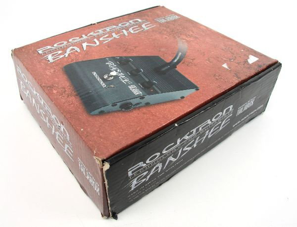ROCKTRON BANSHEE TALK BOX GUITAR PEDAL IN BOX: Rocktron pedal creates voice effects for your guitar with built in preamp, amp and horn driver. Includes pedal, power source, tube, and original box. Very good condition.