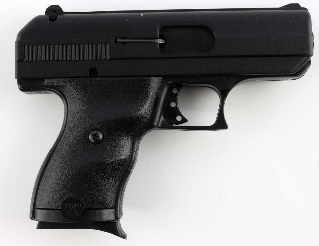 HI POINT MODEL C9 9MM SEMI AUTOMATIC PISTOL: Hi-point Model C9 9mm semi automatic pistol in good condition with a bright and clear bore. Action, safety, and magazine release are all smooth. Includes one magazine. FFL required for transfer. No in