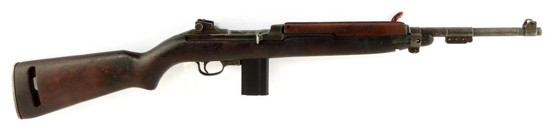 WWII US UNDERWOOD M1 CARBINE .30 CAL RIFLE: WWII US Underwood M1 carbine .30 caliber rifle with magazine. Bore is bright and clear. Action, safety and magazine release are smooth and function without issue. Wood stock has some service wear pres