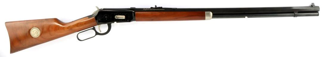WINCHESTER 30-30 LEVER ACTION BUFFALO BILL RIFLE: Winchester 30-30 lever action "Buffalo bill" rifle in very good condition. Barrel measures 26 inches long and features a very bright and clear bore. Appears unfired. Action is very smooth. Good overal