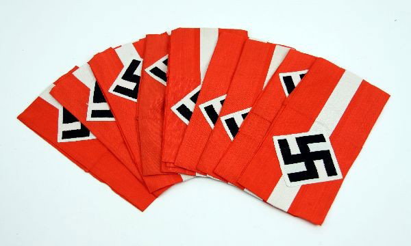 PACKAGE OF 12 REPRODUCTION HITLER YOUTH ARMBANDS