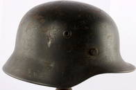 WWII GERMAN THIRD REICH M 40 HELMET W BULLET HOLE