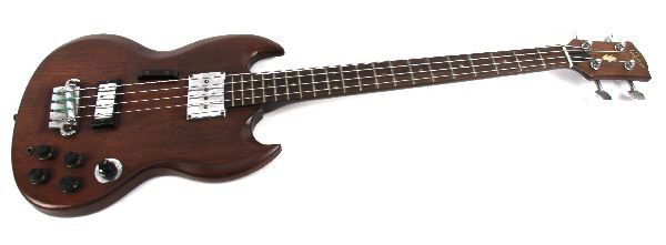 VINTAGE GIBSON EBO ELECTRIC BASS GUITAR: Vintage Ebo with heavy play wear.