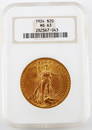 1924 $20 ST GAUDENS GOLD 1 OZ COIN MS 63