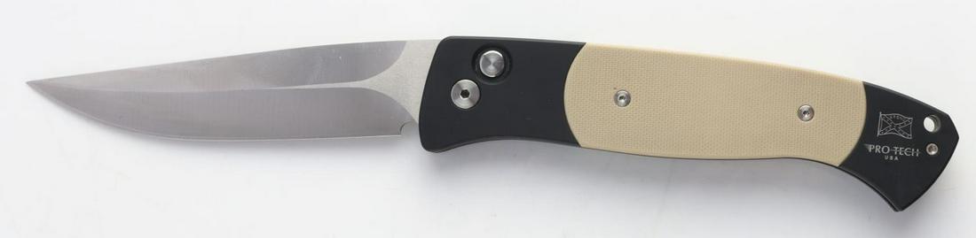 PRO TECH NEW IN BOX AUTOMATIC KNIFE: Measures 11 inches opened, 1131SF, 154 CM Blade