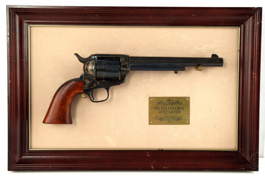 FRANKLIN MINT DOC HOLLIDAY REVOLVER REPLICA: Commemorative revolver. Non-firing display piece.