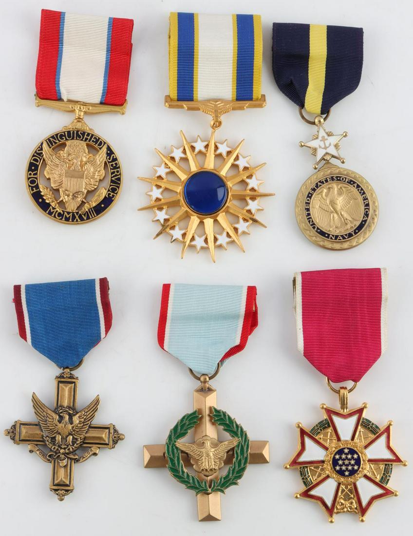 6 U.S. MILITARY MEDAL LOT DFC DSC: Distinguished Service Cross, DSC Air Force, Distinguished Flying cross and more.