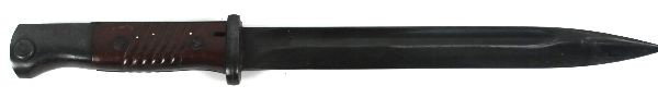WW2 GERMAN K98 MAUSER BAYONET: A bakelite grip Mauser bayonet without scabbard, Durkopp marked blade