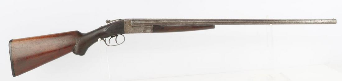 HUNTER ARMS THE FULTON SPECIAL 20GA SHOTGUN DOUBLE: Hunter Arms Co. "The Fulton Special" double barrel shotgun with barrels measuring 26 inches long with very bright and clear bores. Shotgun is stuck on safety and appears to need work in order to fire 