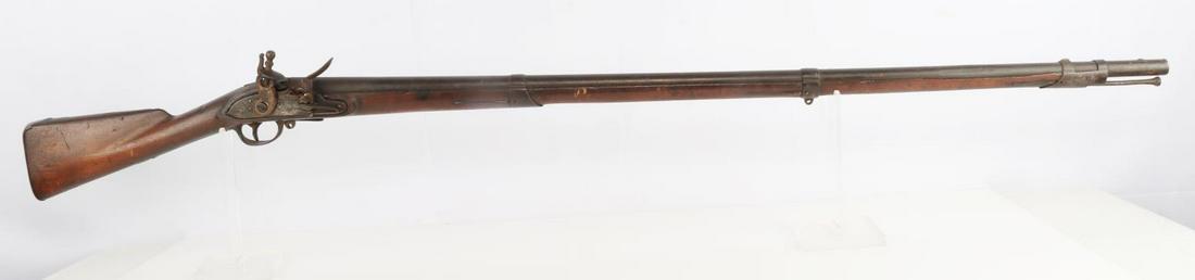 US MODEL 1795 SPRINGFIELD DATED 1809 .75 MUSKET: US 1809 Springfield Eagle 75 cal flintlock musket. Barrel measures 44 1/4 inches long, bore has significant finish loss throughout. Action is smooth and functions without issue, including at half and