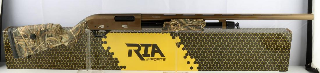 RIA 20GA PUMP ACTION SHOTGUN ALL GENERATIONS NEW: RIA 20GA pump action shotgun All Generations, new in box. Model PA20H26. Barrel measures 26 inches. Bead front sight. Camouflage finish. In brand new condition, sealed in plastic. Accompanied by origi