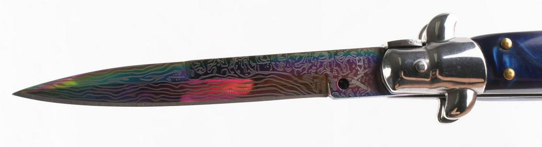 AKC ITALY SWITCHBLADE NEW IN BOX 13 INCHES OPENED: New in box AKC blade, comes with sheath