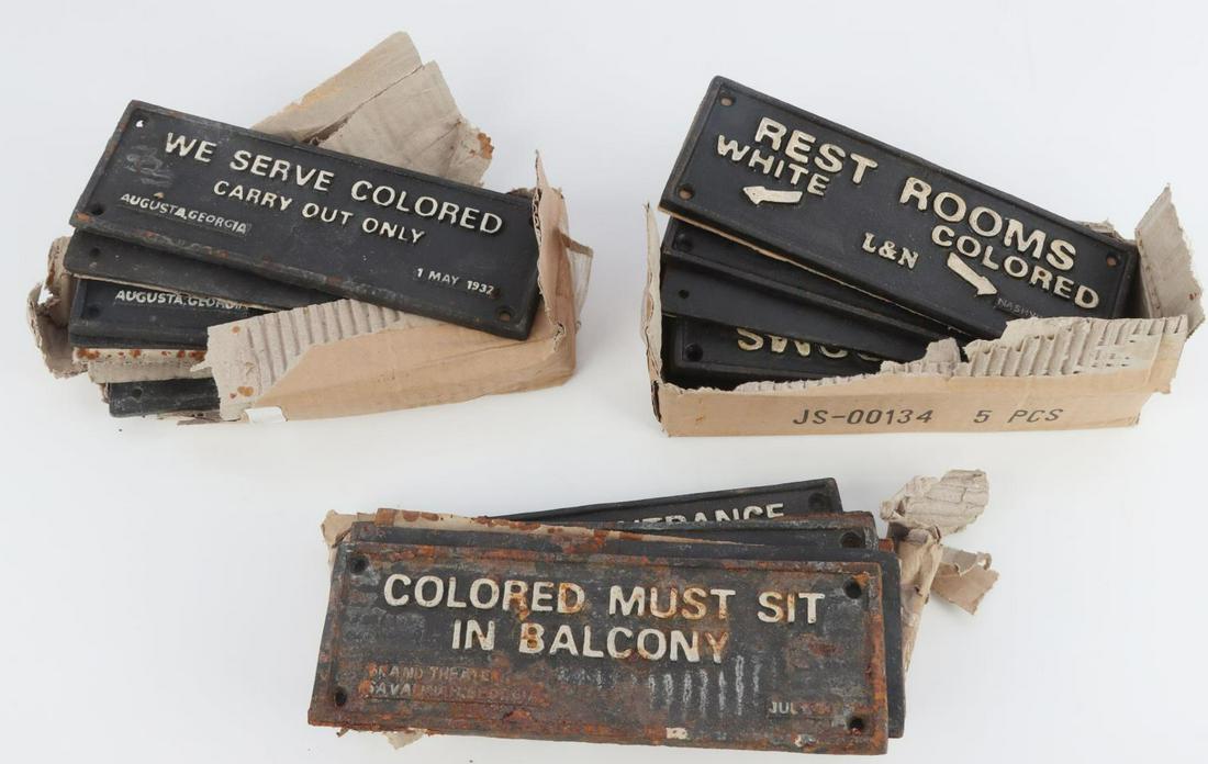 18 BLACK AMERICANA & METAL SIGN LOT: As photographed, dealers modern lot, representing a true historic attitude.