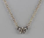 14K YELLOW GOLD DIAMOND SOLITAIRE NECKLACE