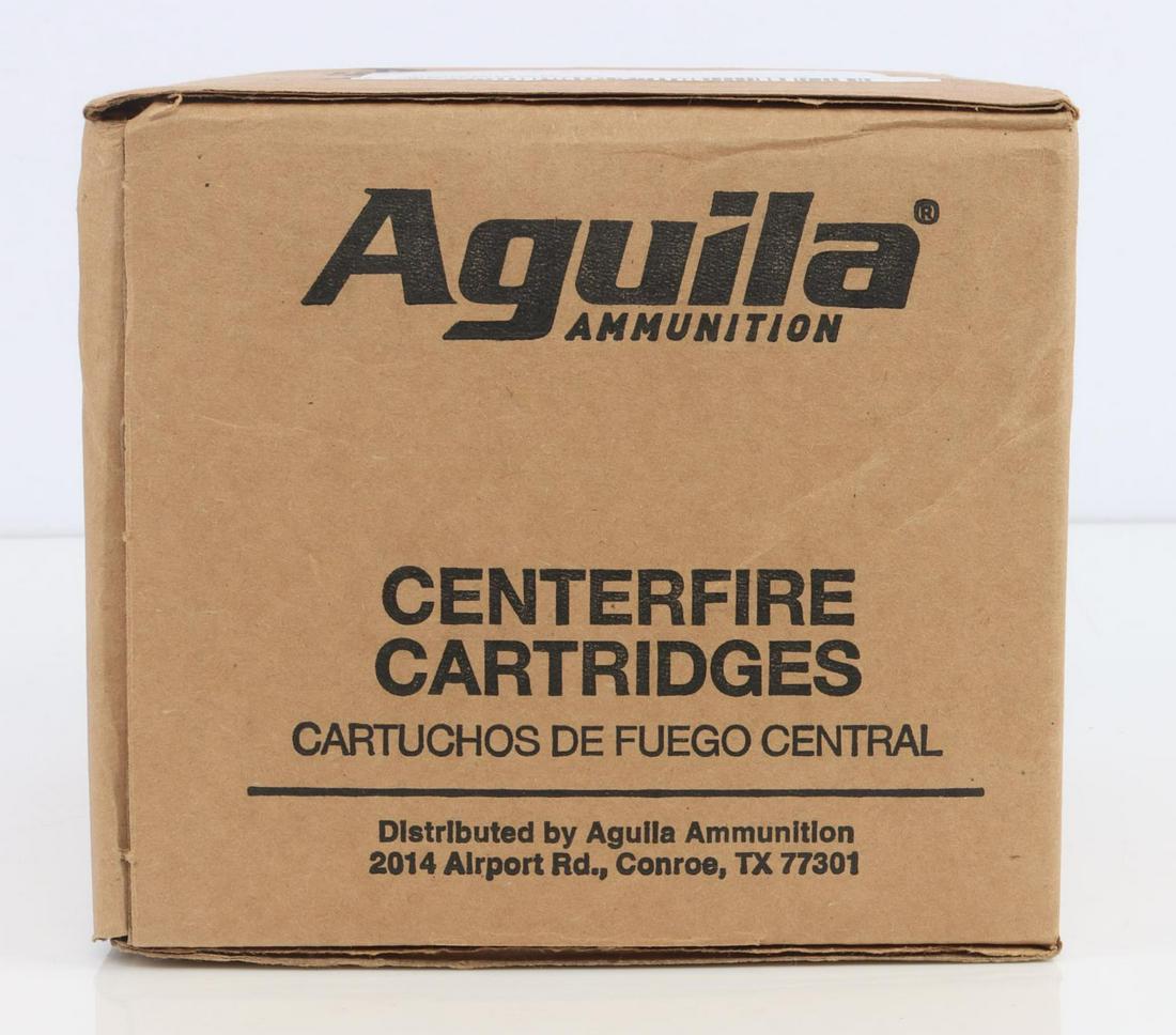 160 ROUNDS OF AGUILA 308 WINCHESTER AMMUNITION: New in box. 150 gr. Interlock boattail soft point. This lot has a reserve.