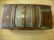 129: ANTIQUE HUMPBACK TRUNK EMBOSSED TIN OVER WOOD BRAS - 2