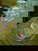 130: HAZEL ATLAS G;ASS SERVING BOWL & TWO CRUET BOTTLES - 3