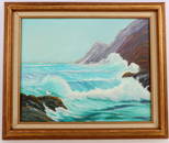 HENSEL SEASCAPE OCEANFRONT OIL PAINTING