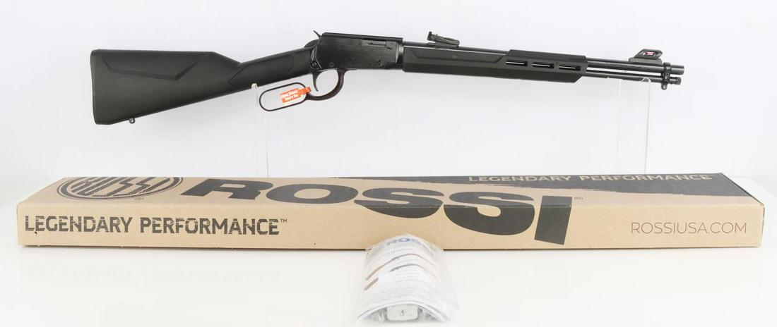 ROSSI .22LR RIO BRAVO TUBE FED LEVER ACTION RIFLE: Brand new in box. Comes with owner's manual. FFL required for transfer. No international shipping. Know your state's firearm laws prior to bidding. Caliber: .22LR Serial #: 7CL047884F This lot has a r