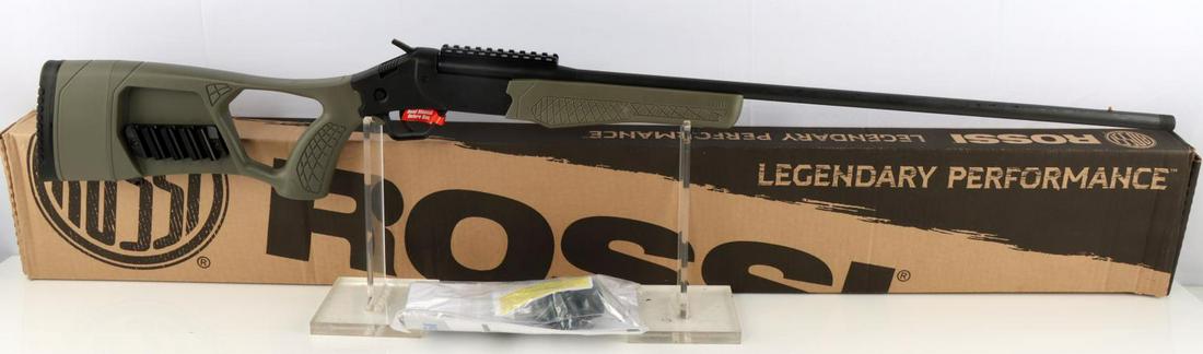 ROSSI SS POLY 410 GA SINGLE SHOT SHOTGUN: Rossi SS Poly 410 Ga single shot olive drab shotgun brand new in box. Comes with owner's manual and lock. FFL required for transfer. No international shipping. Know your state laws prior to bidding. C