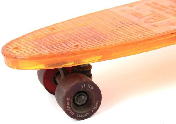 VINTAGE PRO LINE SKATEBOARD WITH ROLLER SPORTS: Vintage Pro Line skateboard, complete with Roller Sports MK IV wheels. Used but good condition.