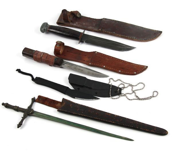 4 KNIVES PAL RH 36 TOPS NECK KNIFE HERTERS & OTHER Jan 29, 2012