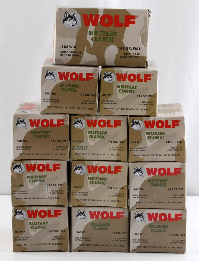 240 ROUNDS OF 308 WINCHESTER AMMO 145 GR: New in box.
