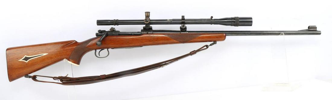 ULRICH ENGRAVED WINCHESTER .22 H MODEL 54 ULRICH: In very good condition. Barrel measures about 24 inches long and features a bright and clear bore with distinct rifling. Action is smooth and functions without issue. Engraving attributed to George Ul