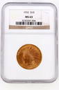 1932 GOLD $10 INDIAN EAGLE COIN NGC MS63 KEY DATE