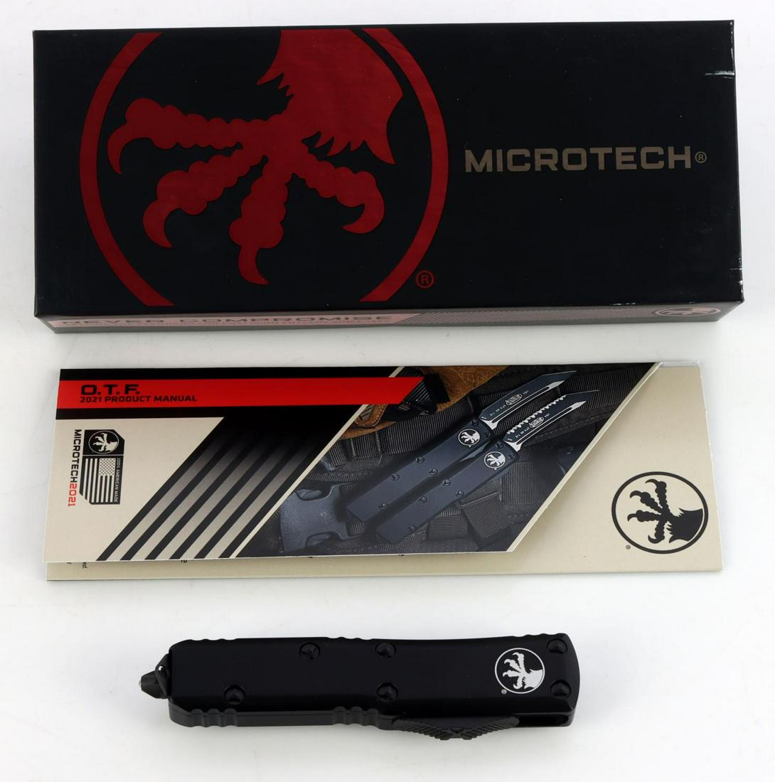 MICROTECH UTX 85 II OTF SWITCHBLADE KNIFE 7.5 INCH: New in box. Premium steel. Satin finish. Signature series. Tactical standard.