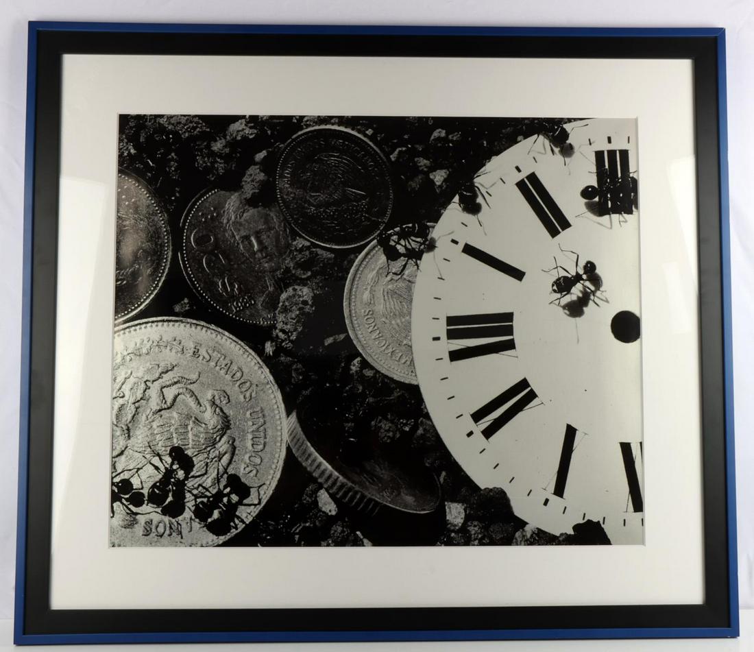 DAVID WOJNAROWICZ TIME AND MONEY ANTS SERIES PRINT: Limited Edition silver gelatin print 3/5 signed on verso by David Wojnarowicz (American 1954-1992) painter, photographer, writer, filmmaker, performance artist, songwriter/recording artist, and AIDS a