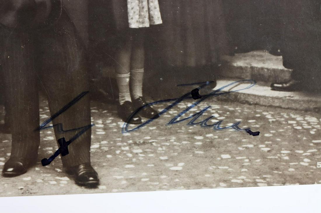 WWII GERMAN HITLER AUTOGRAPHED POSTCARD: Post card of Hitler and Goering side by side. Signature is signed in pen. Postcard measures 3 3/8 X 5 1/4 inches.