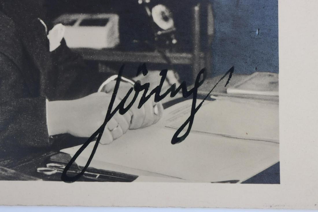 WWII GERMAN HERMANN GOERING AUTOGRAPHED POSTCARD: Signed in pen. Matches similar examples. Card measures 3 1/2 X5 3/8 inches.